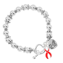 Load image into Gallery viewer, Where There is Love Red Ribbon Bracelets - Fundraising For A Cause