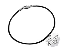 Load image into Gallery viewer, &quot;Where there is love, there is life&quot; Heart Charm Black Cord Bracelets - Fundraising For A Cause
