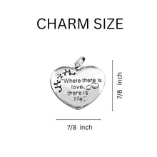 Load image into Gallery viewer, &quot;Where there is love, there is life&quot; Heart Charm Horseshoe Keychain - Fundraising For A Cause