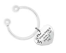 Load image into Gallery viewer, &quot;Where there is love, there is life&quot; Heart Charm Horseshoe Keychain - Fundraising For A Cause