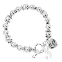 Load image into Gallery viewer, Where There is Love White Ribbon Bracelets - Fundraising For A Cause