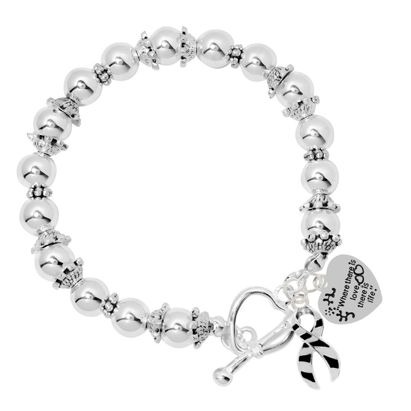 Where There is Love Zebra Print Ribbon Bracelets - Fundraising For A Cause