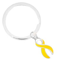 Load image into Gallery viewer, Yellow Ribbon Split Style Key Chains - Fundraising For A Cause