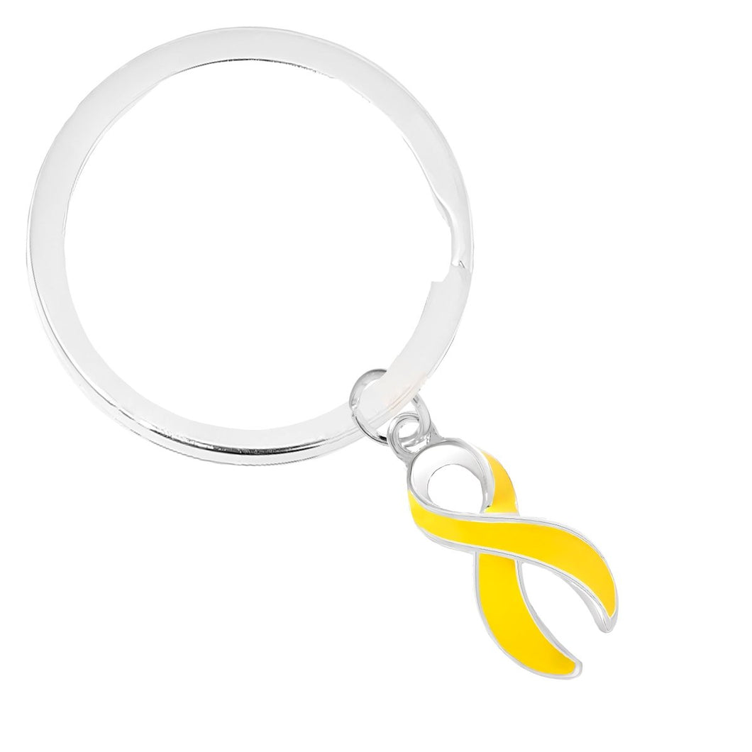 Yellow Ribbon Split Style Key Chains - Fundraising For A Cause