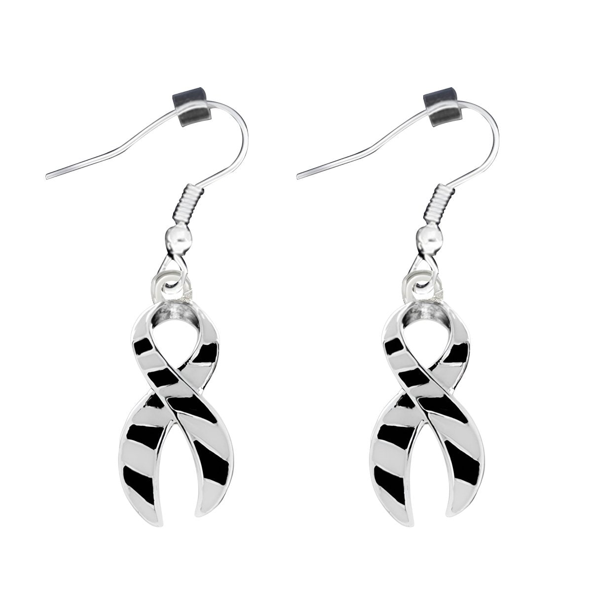 Zebra Print Ribbon Earrings - Fundraising For A Cause