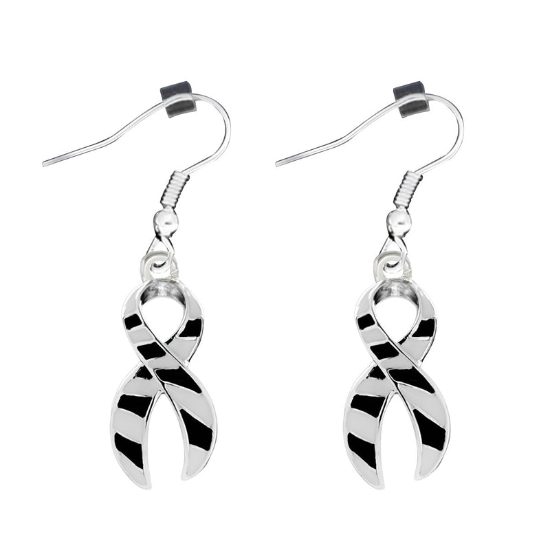 Zebra Print Ribbon Earrings - Fundraising For A Cause